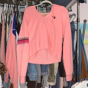 Neon pink aviator nation cropped hoodie. Size L fits like M.